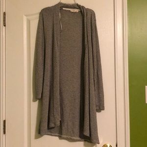 black striped cardigan